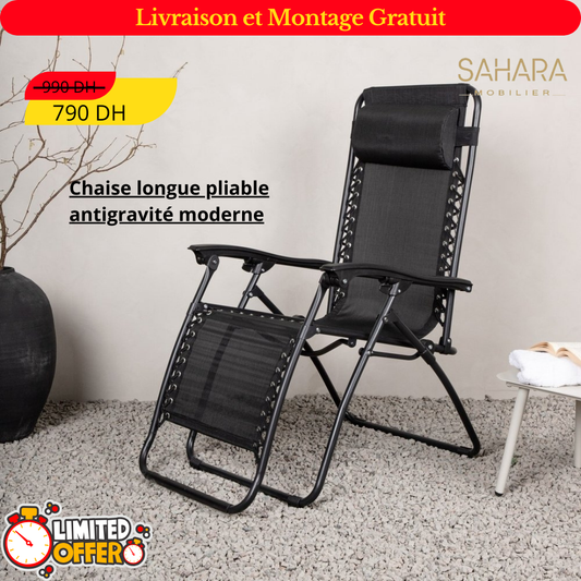 Chaise longue pliable antigravité moderne