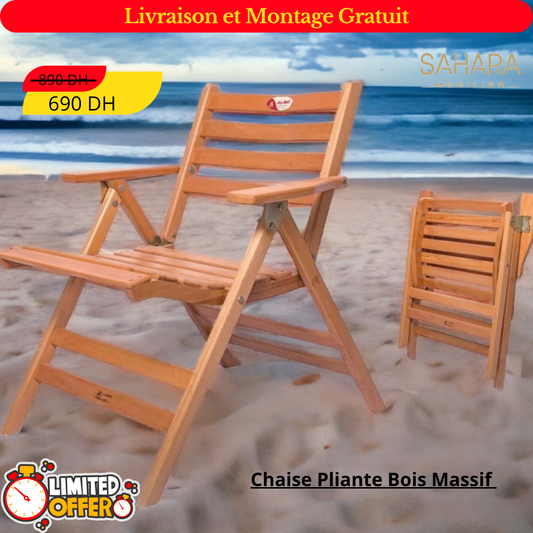 Chaise Pliante Bois Massif