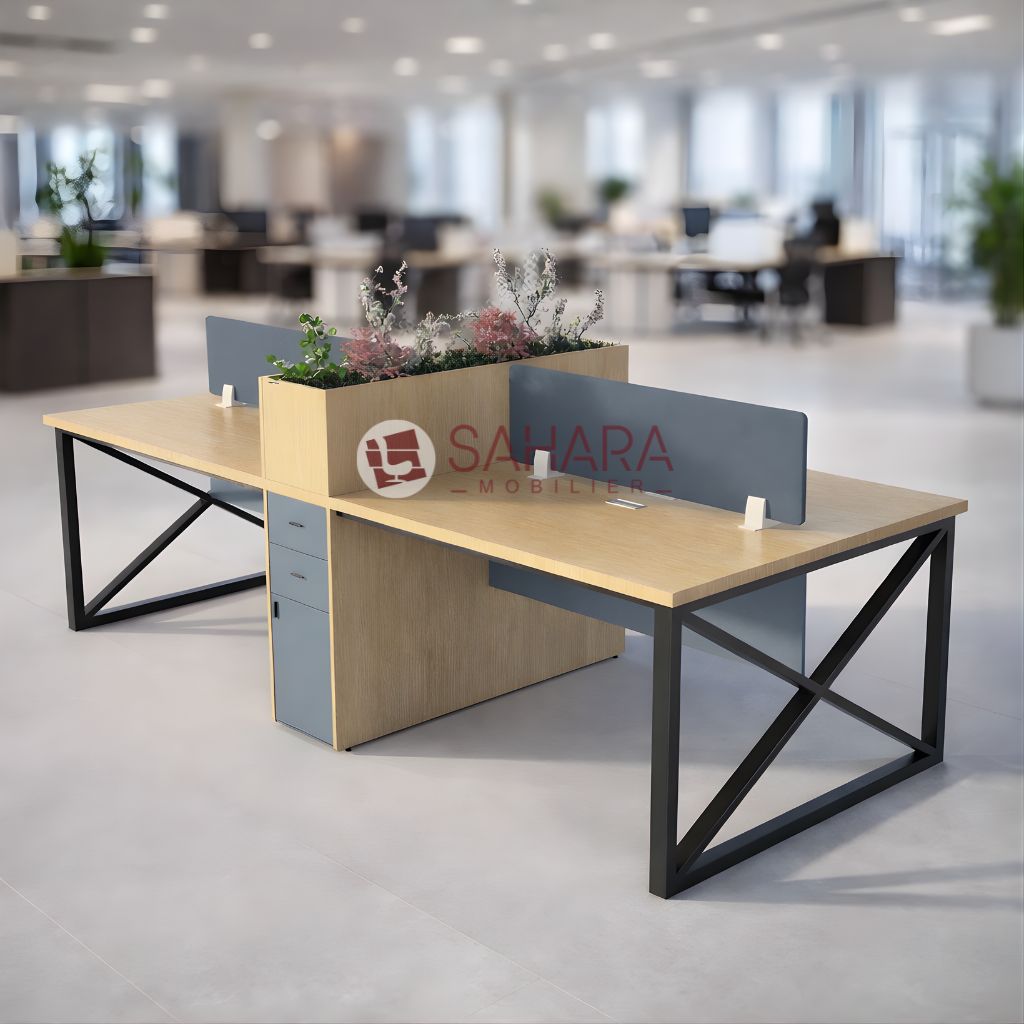 Bureau Open space 4 positions Réf C0652