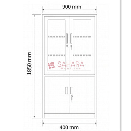 Armoire métallique 4 portes coulissante Réf C0304
