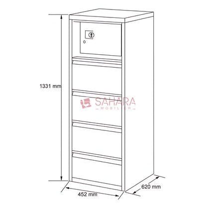 Dimension d'un armoire en métal forme classeur 