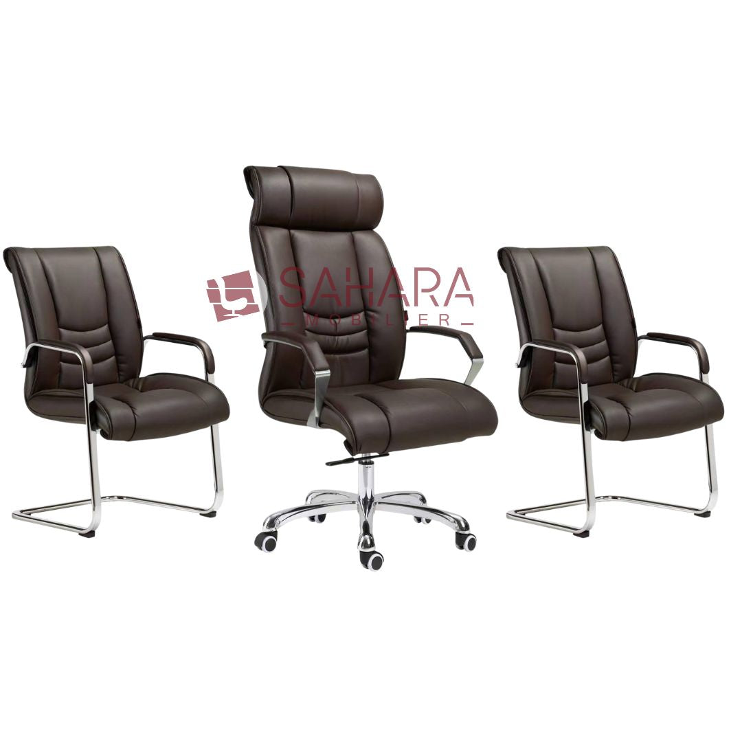 Pack fauteuil en simili cuir Réf C0529