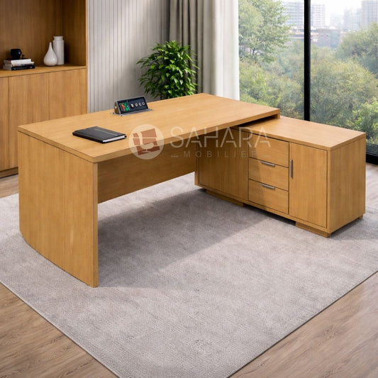 Bureau président avec meuble de retour Réf C0770