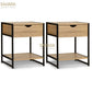 LOT DE 2 TABLES DE CHEVET DETROIT DESIGN INDUSTRIEL Réf B2483