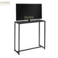 CONSOLE DESIGN INDUSTRIEL BOIS ET MÉTAL NOIR Réf B2770