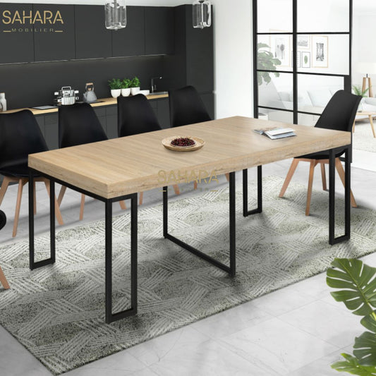 TABLE CONSOLE EXTENSIBLE TORONTO 10 PERSONNES 235 CM DESIGN INDUSTRIEL RéfB2774