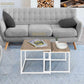 LOT DE 2 TABLES BASSES GIGOGNES 40/45 DESIGN INDUSTRIEL BOIS ET MÉTAL BLANC Réf B2505