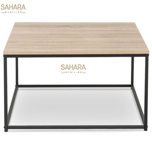 TABLE BASSE CARRÉE 70 CM DESIGN INDUSTRIEL Réf 	B2454