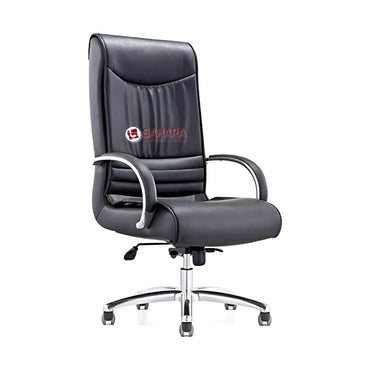 Fauteuil Président SKIN  pour bureau en Cuir Synthétique avec accoudoirs fixes sur le dossier et l'assise 
