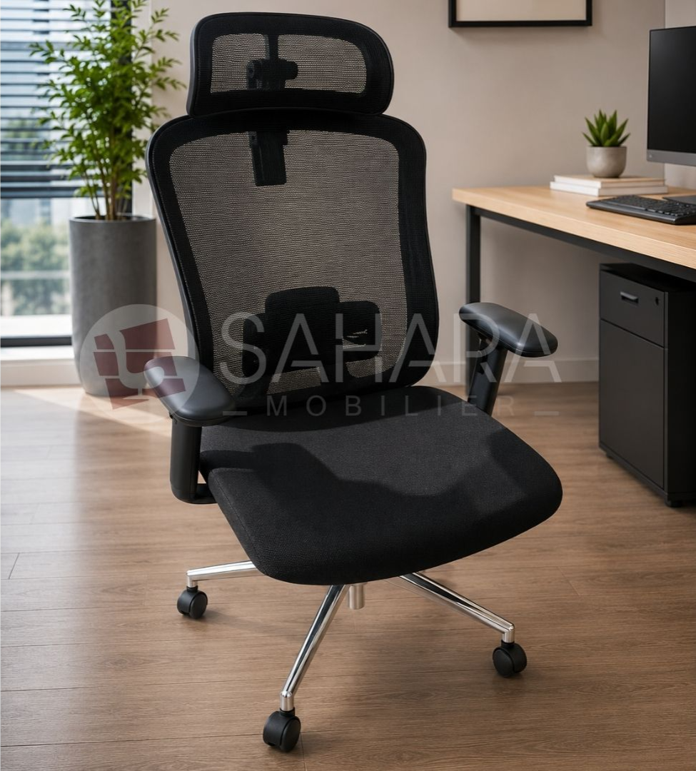 Fauteuil de bureau ergonomique – usage professionnel intensif De Sahara Mobilier