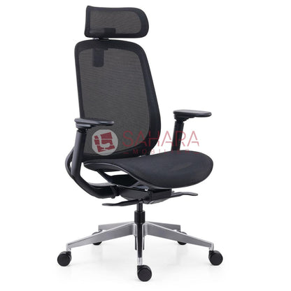 Fauteuil de direction ergonomique en Mesh avec soutien lombaire – Sahara Mobilier Dar Bouazza