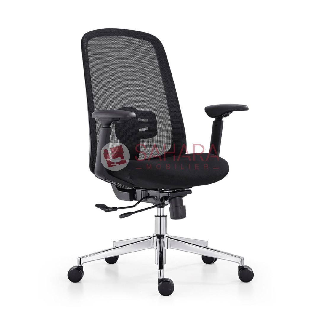 Siège de direction moderne en Mesh pour open space ou bureau privé – Sahara Mobilier