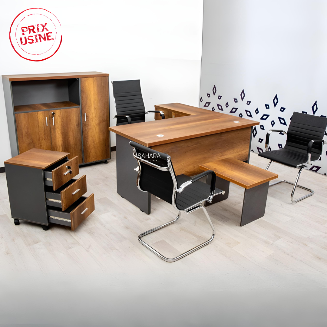 Pack Bureau KIOS ( Bureau 1.60 + Table Basse + Caisson + Armoire Basse ) Réf  B3612
