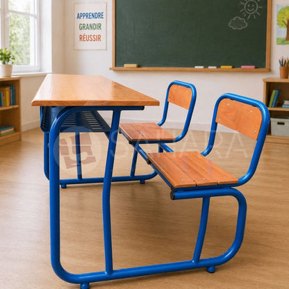Pupitre Scolaire Biplace Renforcé Réf C0101