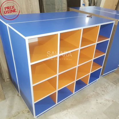 Rangement scolaire en Bois 16 cases  A0563