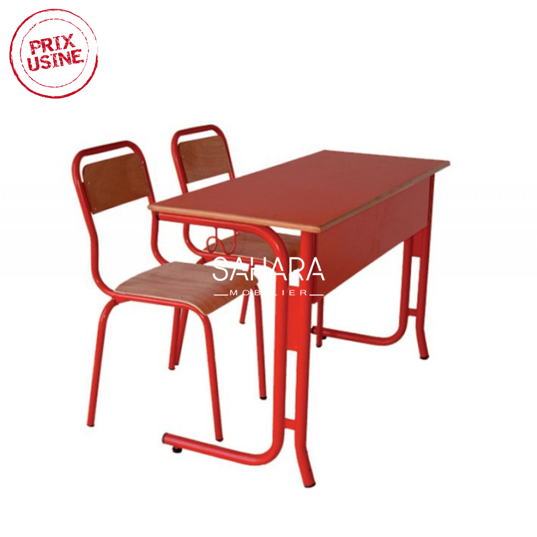 Table de classe double place Réf B3586 – Sahara Mobilier