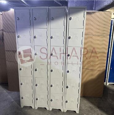 Casier vestiaire métallique 6 portes a fermeture cadenas Réf B3617