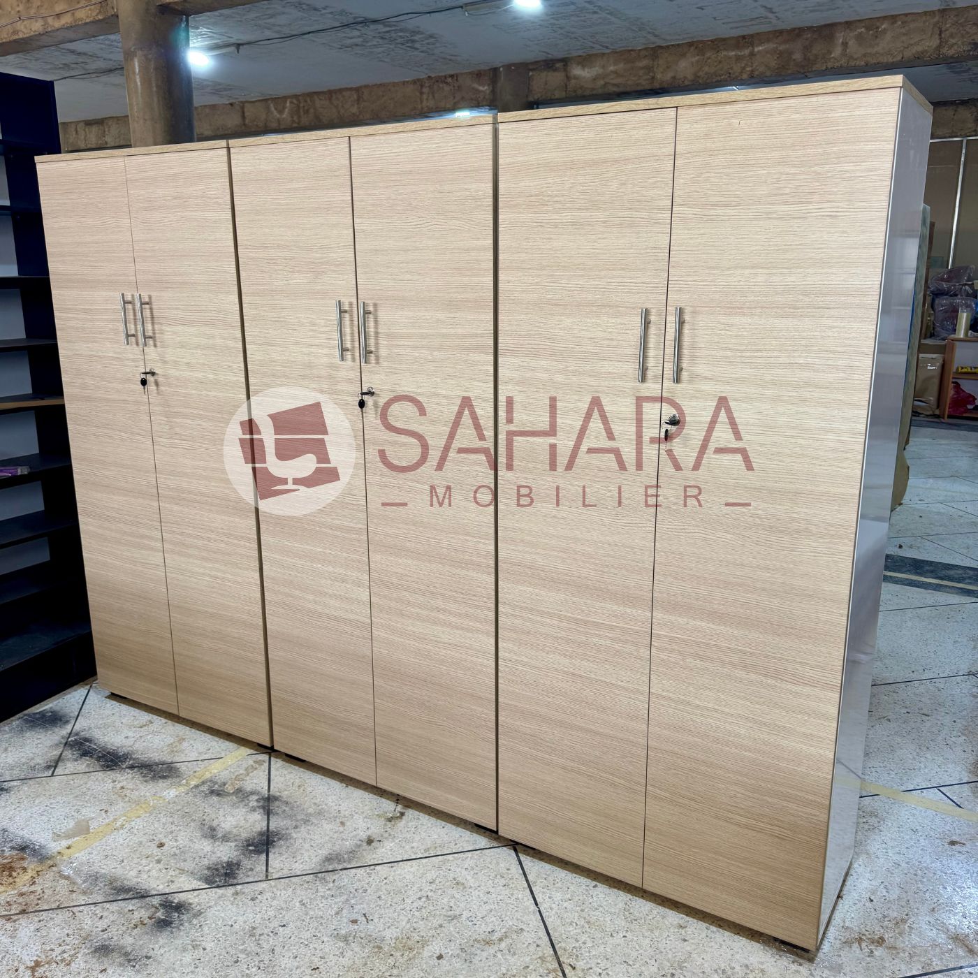 Armoire de Bureau en Bois avec 4 étagères  A0593