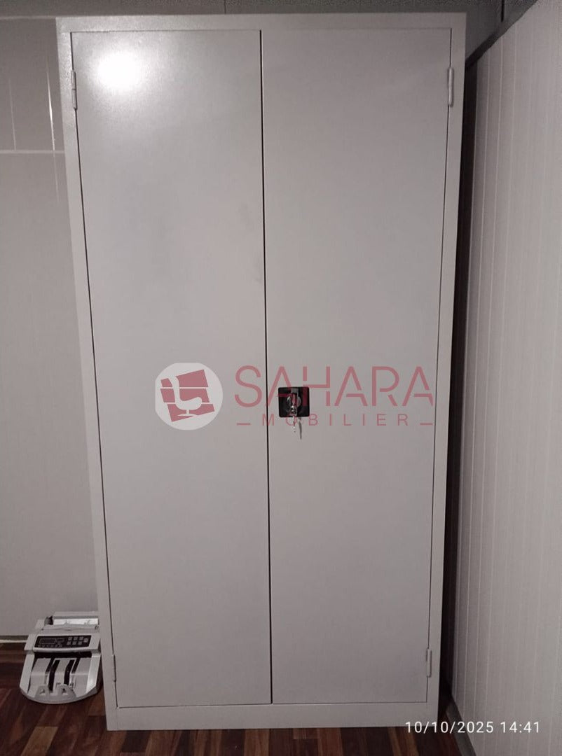 Armoire haute métallique avec 2 portes battante   A0529