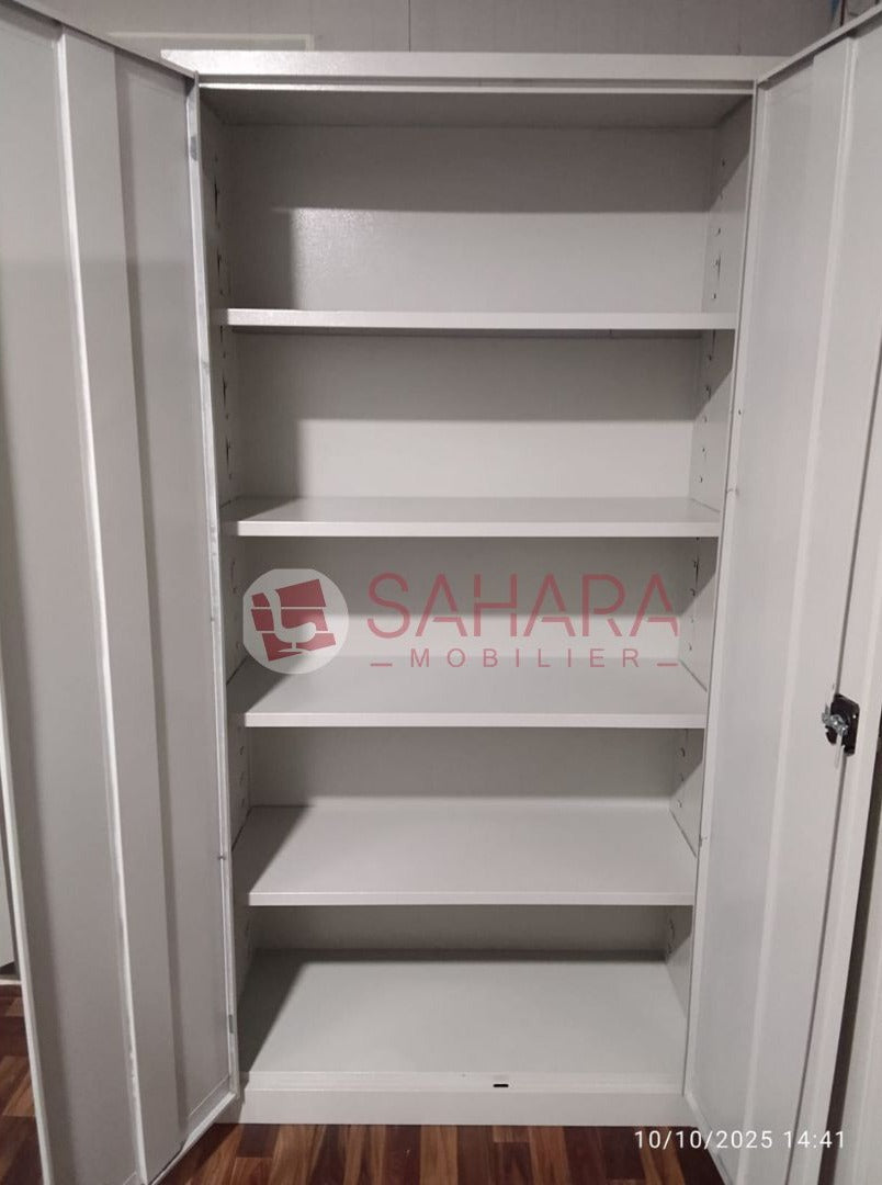 Armoire haute métallique avec 2 portes battante   A0529
