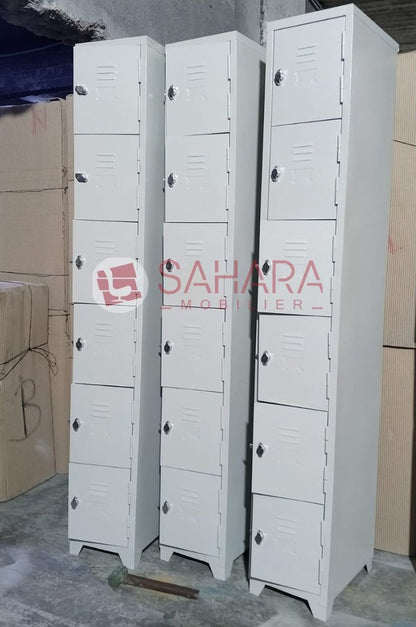 Casier vestiaire métallique 6 portes a fermeture cadenas Réf B3617