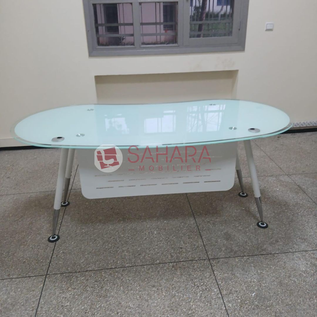 Bureau DESIGN en verre et métal Réf B2706