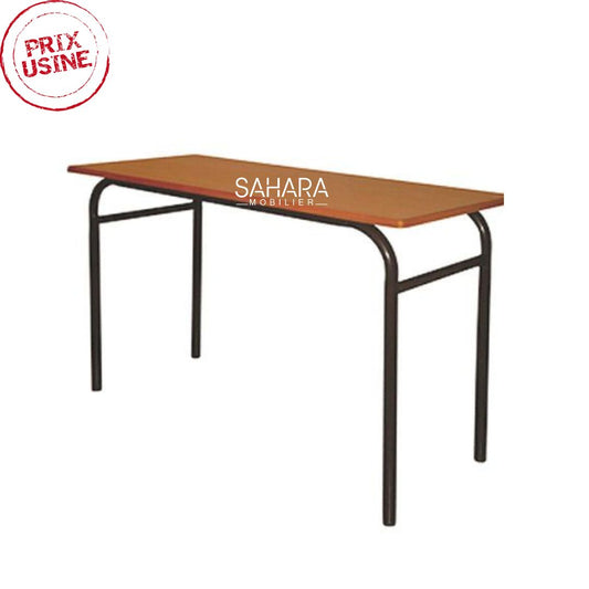 Table Scolaire Biplace sans Casier 120 x 45 x 73 cm Réf. B1883