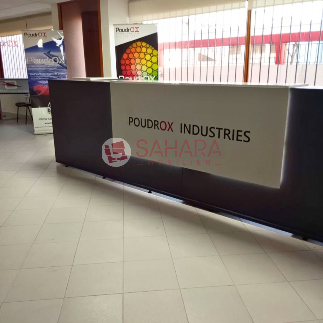 Comptoir d'accueil avec 180 x 120 cm Réf. B1690