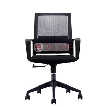 fauteuil de bureau en mesh Sur 5 branches en PVC accoudoirs fixes sur l'assise et le dossier avec système de basculement 
