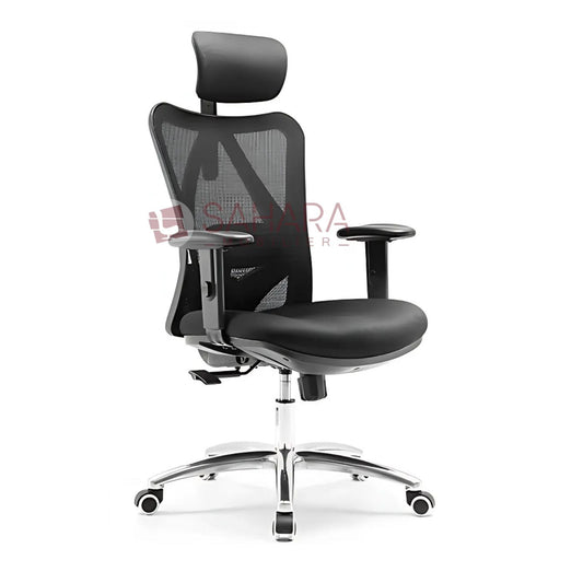 fauteuil de direction en MeSH avec têtière fixe et accoudoirs réglable 