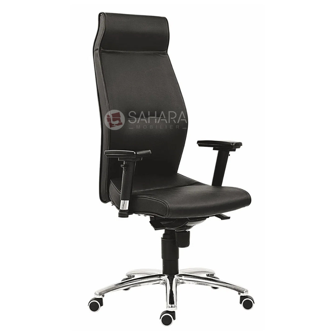 fauteuil de direction en simili cuir avec accoudoirs forme T