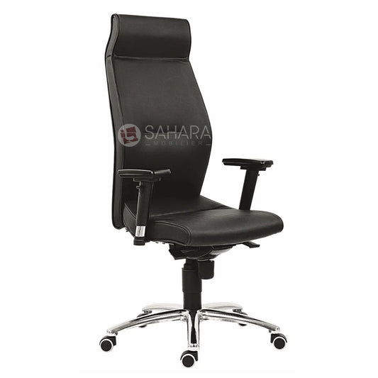 fauteuil de direction en simili cuir avec accoudoirs forme T