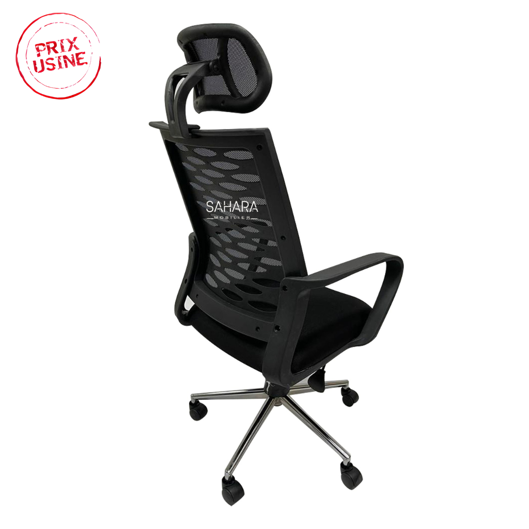 fauteuil en mesh avec tetiere réglable en hauteur