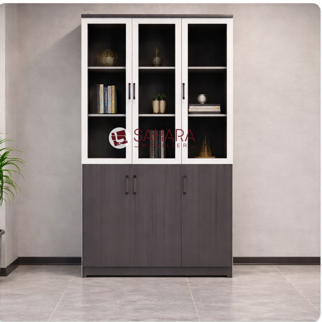 meuble de rangement C0640, armoire rangement bureau, bibliothèque rangement professionnel, mobilier bureau Maroc, armoire documents direction, rangement bureau design