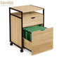CAISSON DE BUREAU SUPPORT IMPRIMANTE 2 TIROIRS DESIGN INDUSTRIEL Réf B2762