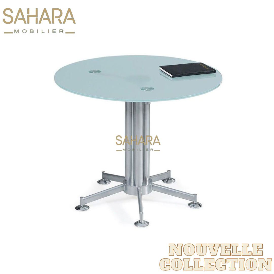 Table de reunion ROUND en verre Réf B2701