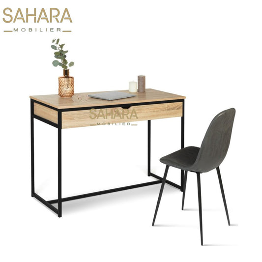 Bureau avec un tiroir Design Industriel Réf B2753