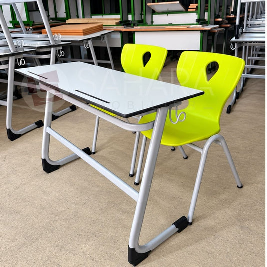 Table Scolaire 2 Places – Structure Métallique Réf C1267