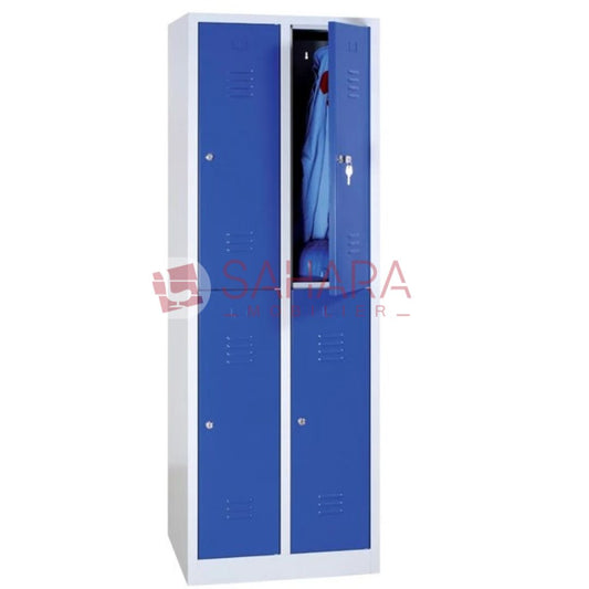 vestiaire métallique monobloc 4 portes avec serrure,