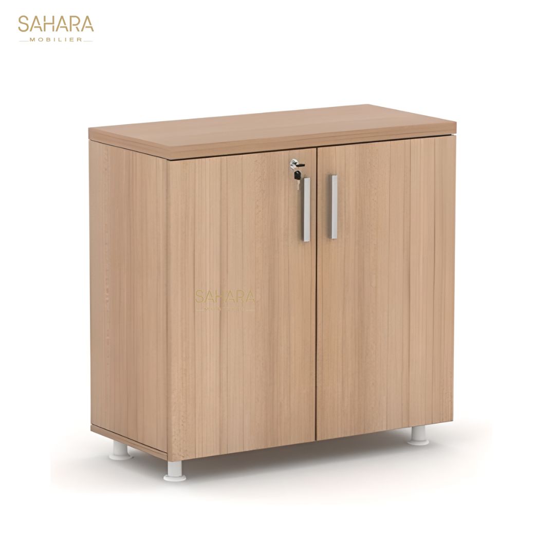 Meuble bas WORK avec 2 portes ouvrantes Wenge Réf B3097