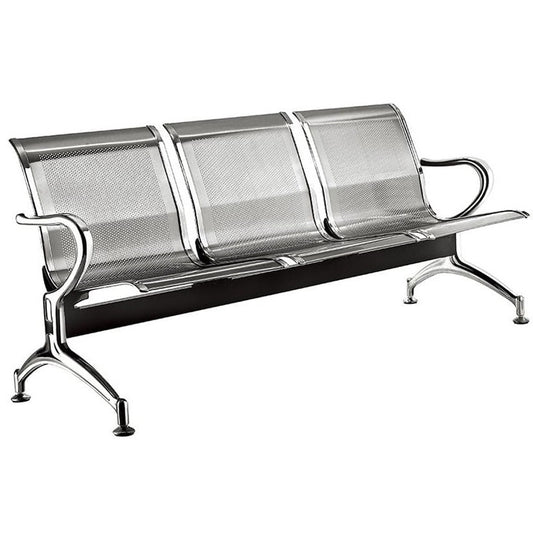 Banquette de réception 3 places galvanisé avec 2 accoudoirs Réf. B0911