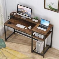 Bureau d'ordinateur avec Etagère de Rangement et Support d’écran Réf B2752