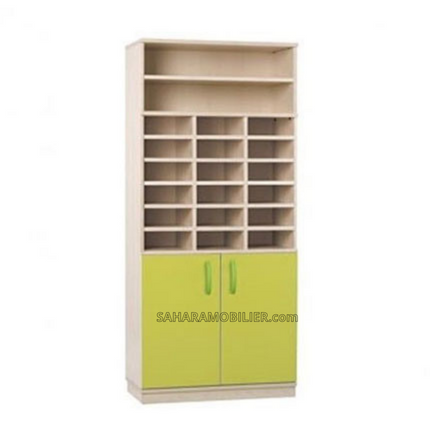 Armoire bibliothèque en bois B1022