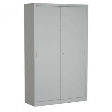 Armoire haute métallique avec 2 portes coulissantes L 120 x P42,5 x H198 cm  A0577