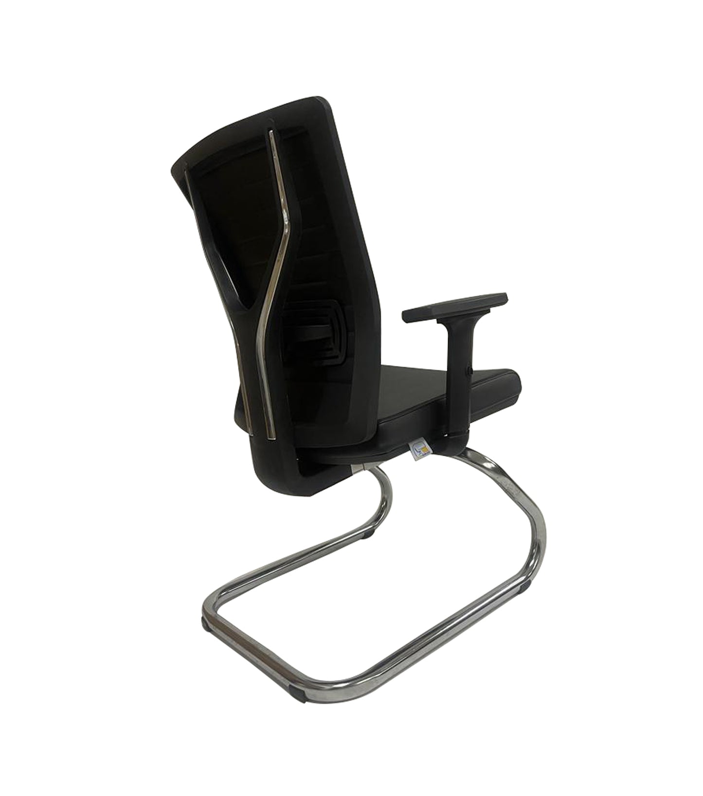 Fauteuil visiteur ARMONI Noir en simili cuir Réf. B1835