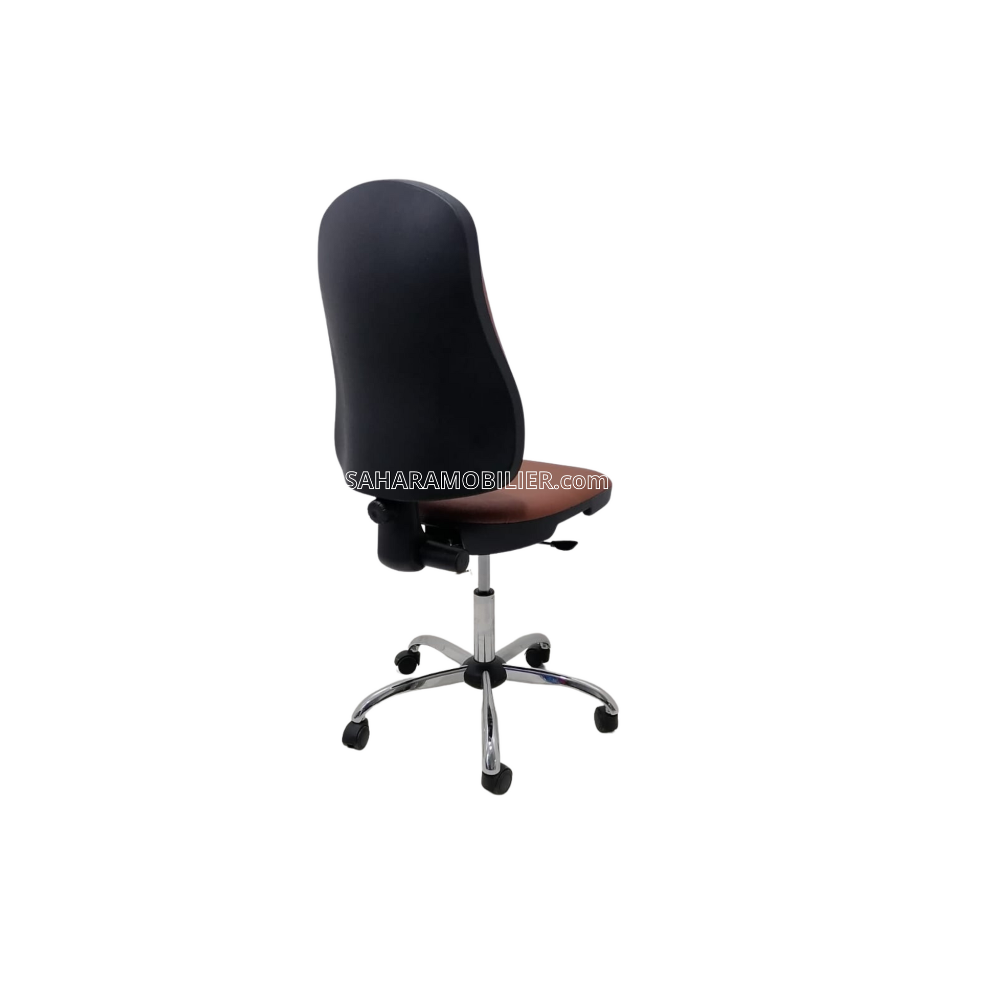 Fauteuil opérateur MAXI en couleur CAMEL piètement chromé