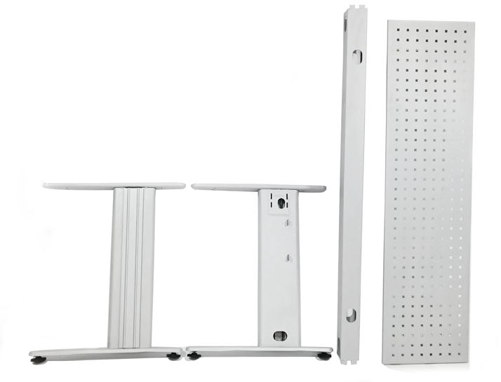 Piètement de bureau métallique avec voile métallique perforé B0917