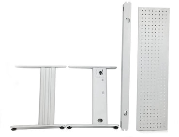 Piètement de bureau métallique avec voile métallique perforé B0917
