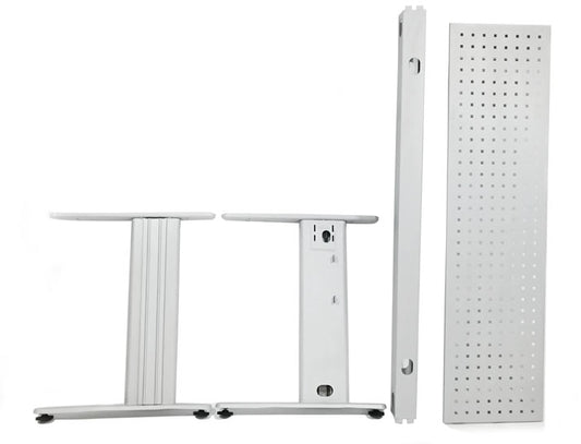 Piètement de bureau métallique avec voile métallique perforé B0917