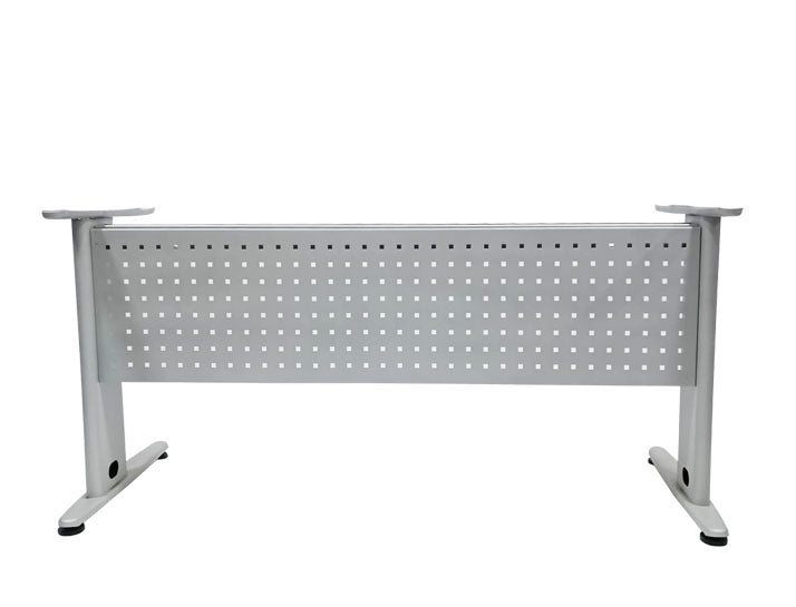 Piètement de bureau métallique avec voile métallique perforé B0917